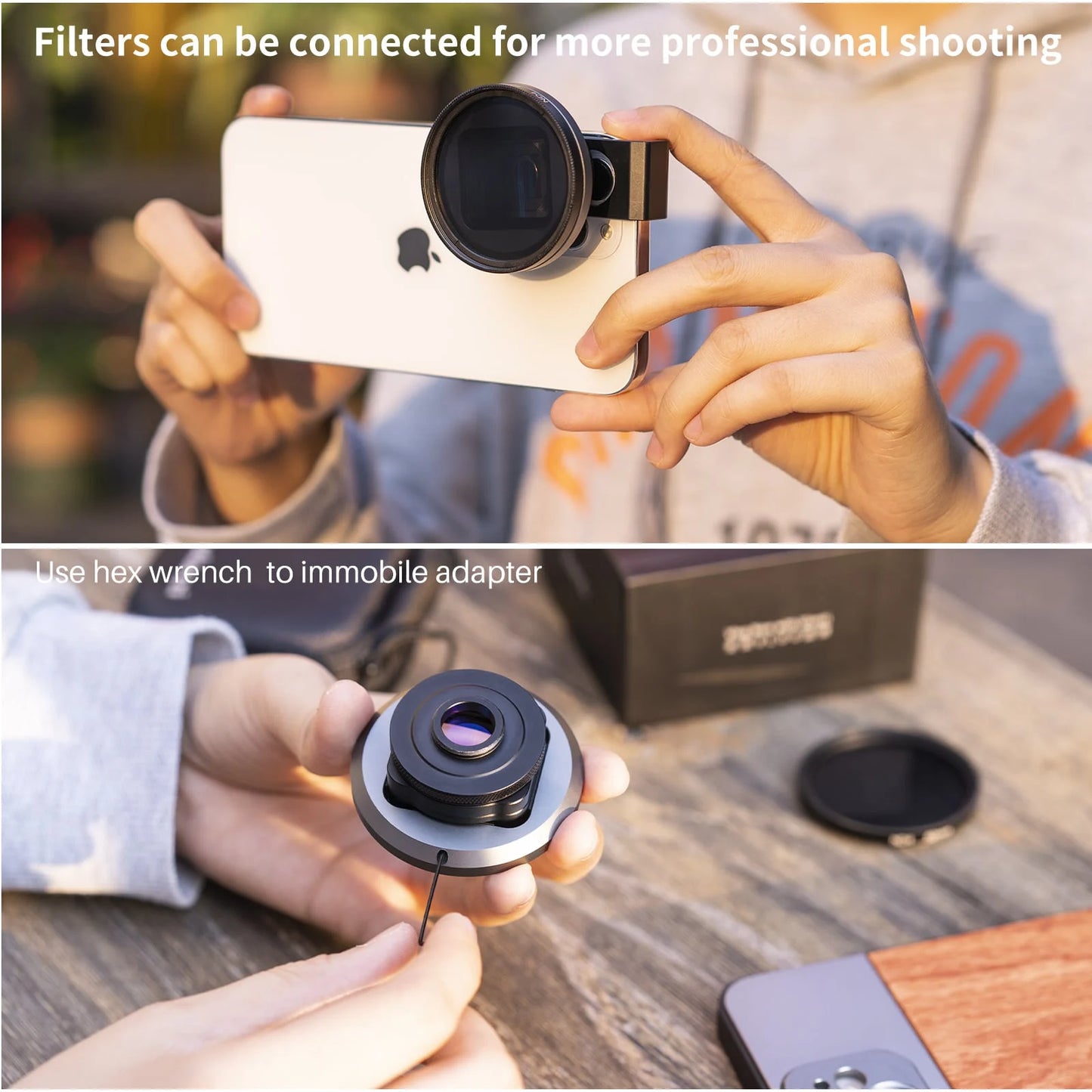 Ulanzi Anamorphic lens 1.55 XT voor alle smartphones