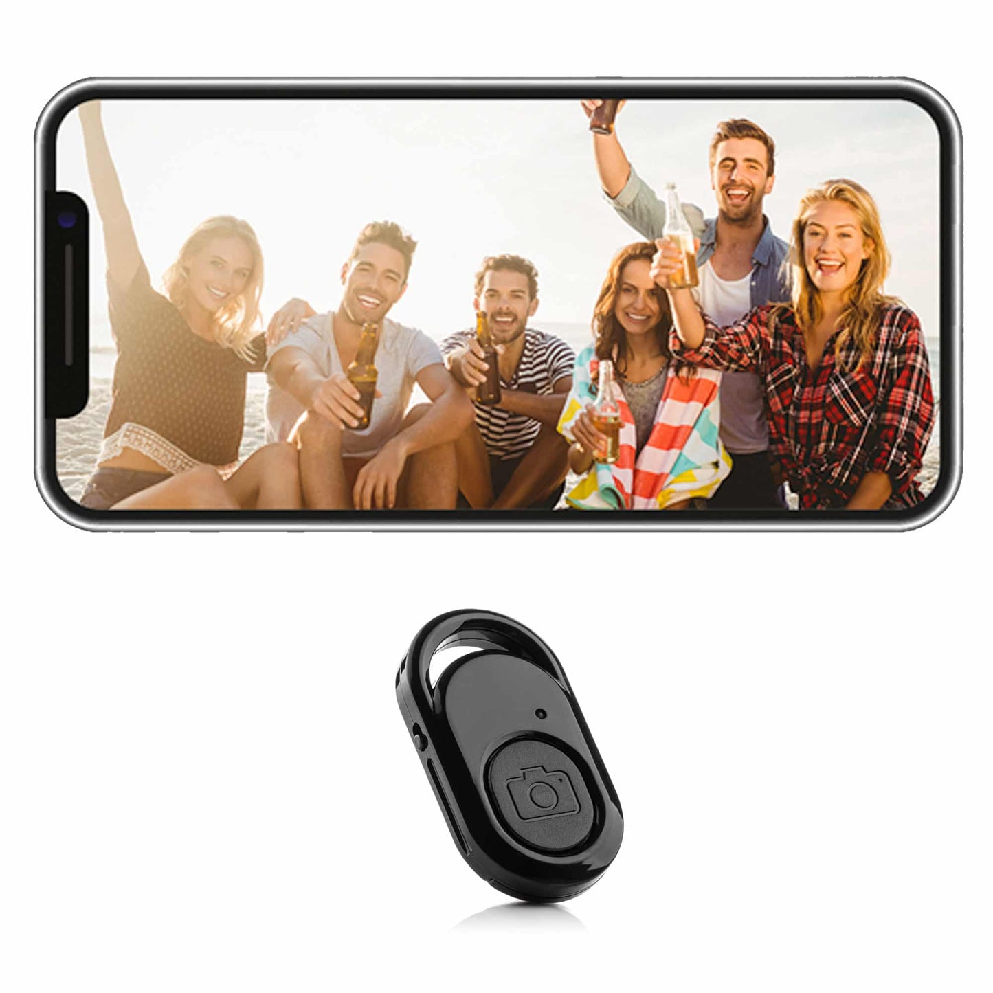 MOJOGEAR Bluetooth remote shutter remote control for smartphone camera - Robust - Black