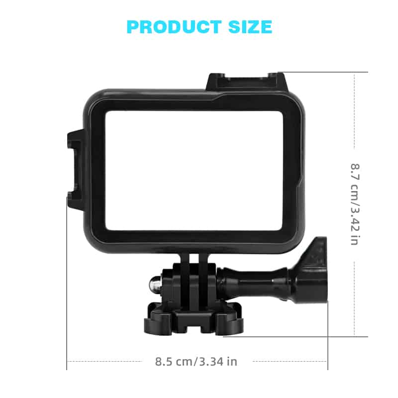 MOJOGEAR Frame for GoPro Hero 9 / 10 / 11 / 12 - with 2 Cold Shoe Mounts