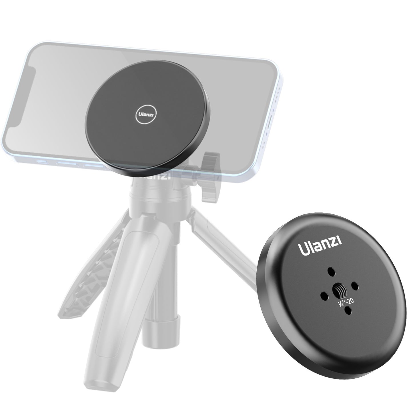Ulanzi U-R101 magnetic Magsafe mount for tripod – With 1/4 inch screw hole