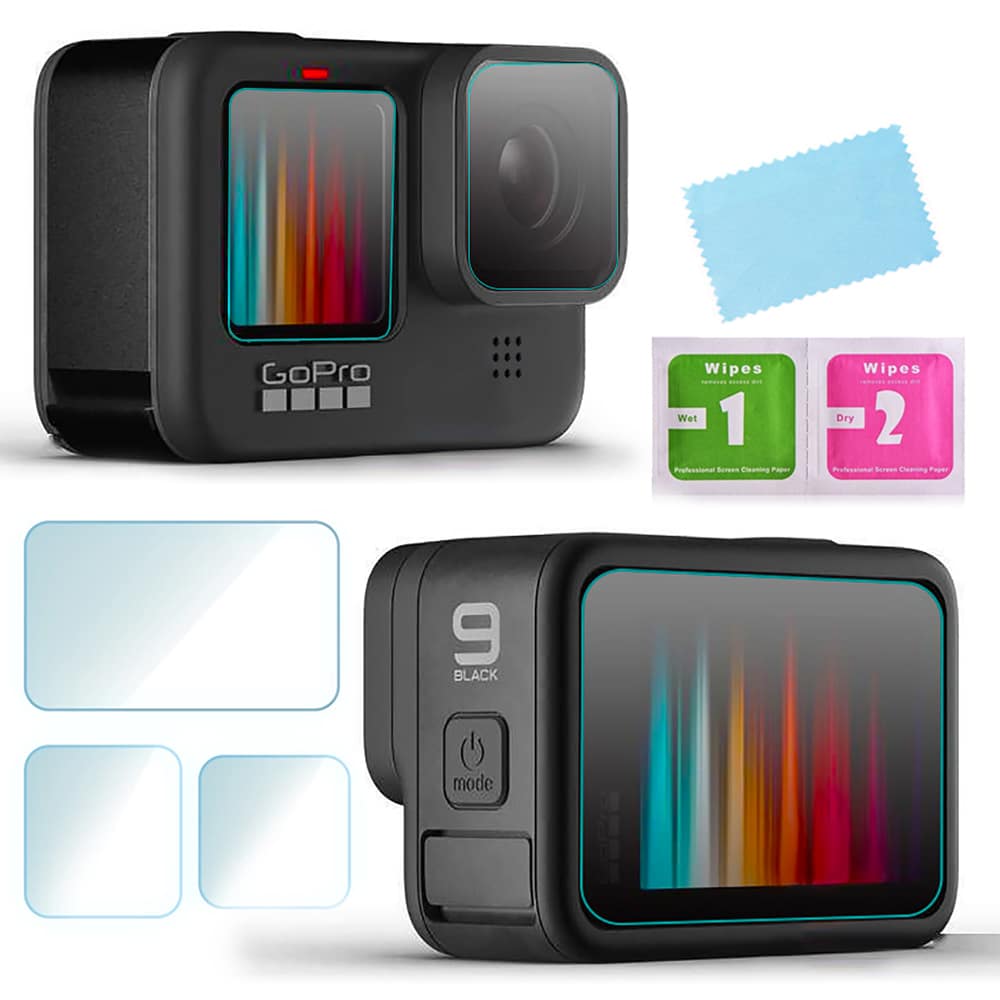 IVoler 9 Pezzi Protezione Schermo Per GoPro Hero 12/11 / 10/9 Black, 3x