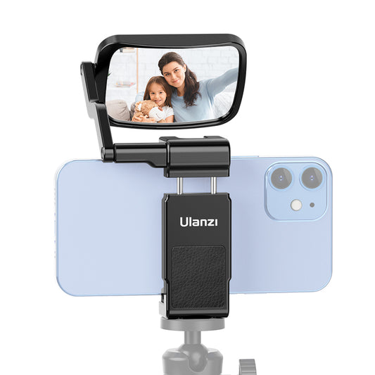 Ulanzi ST-30 Telefoonhouder voor statief met selfie/vlog spiegel - Metaal