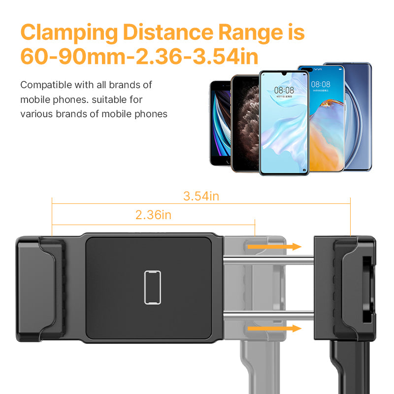 Ulanzi ST-30 Phone holder for tripod with selfie/vlog mirror