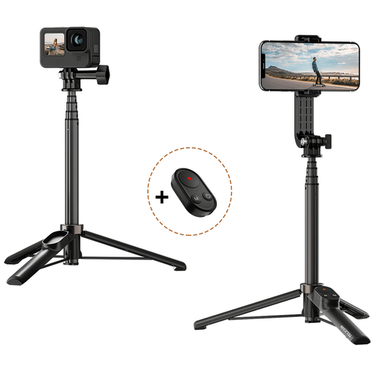 Telesin TE-RCSS-001 Vlog selfie stick voor GoPro en smartphone - met Bluetooth remote