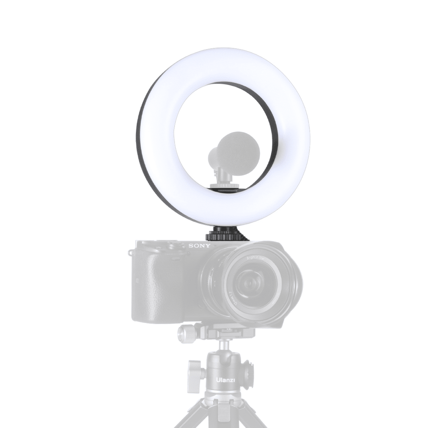 VIJIM VL64 Ringlamp voor camera - met ingebouwde accu