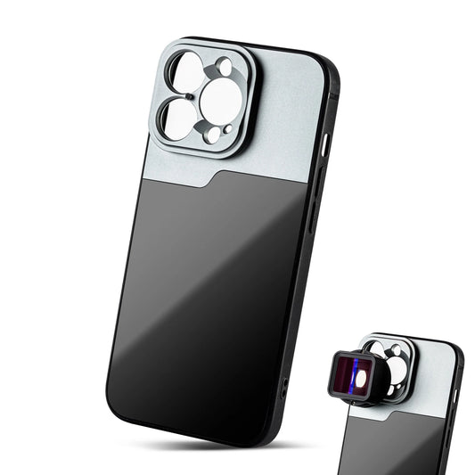 MOJOGEAR 17mm lens case voor iPhone 13 en 14 - Zwart/Grijs -