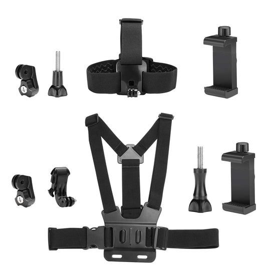 Ulanzi MP-2 Head Strap en Chest Strap Kit voor GoPro en smartphone