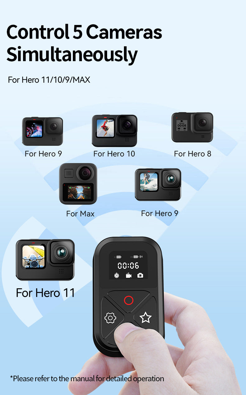 Telesin T10 bluetooth remote voor GoPro 8,9,10,11,12 en 13