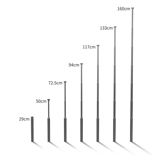 MOJOGEAR Selfie Stick Extra Lang - 160cm - Selfiesticks