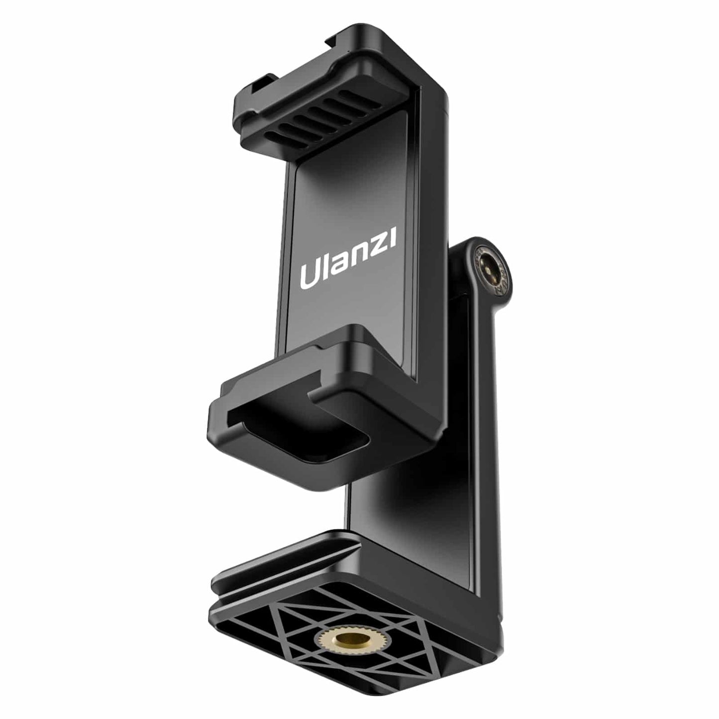 Ulanzi ST-22 360º draaibare en kantelbare telefoonhouder voor statief - met 2 Cold Shoe Mounts