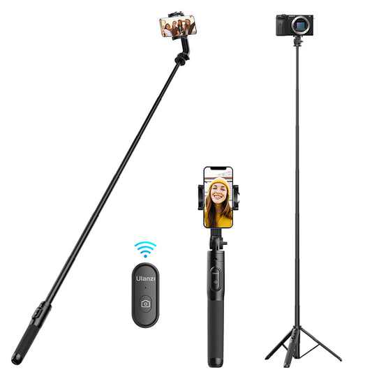 Ulanzi SK-03 Selfie Stick Statief 1,6m met Bluetooth remote shutter - Selfiesticks