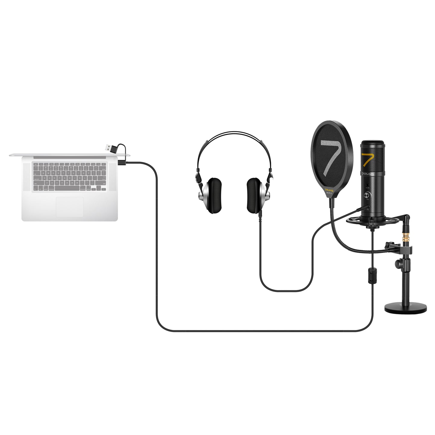 7RYMS AU01-K2 USB Microphone Kit with Table Stand