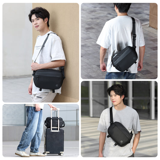 ULANZI Tactical Kameratasche Klein 9L Sling Fototasche mit Stativhalter Wasserdicht Messenger Bag für Kompakt Kamera Damen Herren Schwarz BC08 ULANZI Tactical Kameratasche Klein 9L Sling Fototasche mit Stativhalter Wasserdicht Messenger Bag für Kompakt Kamera Damen Herren Schwarz BC08