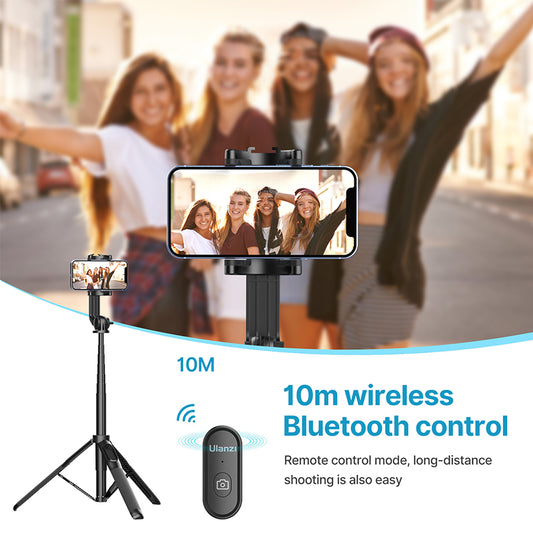 Ulanzi SK-03 Selfie Stick Statief 160 cm met klem en Bluetooth remote - Selfiesticks
