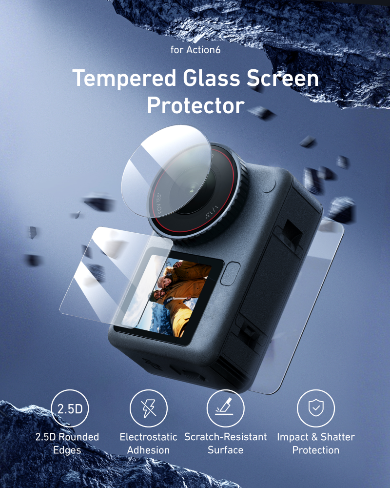 Telesin Screen Protector Set for DJI Osmo Action 6