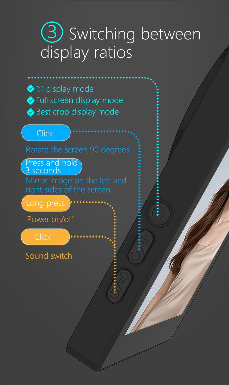MOJOGEAR VS4 Touchscreen Selfie Vlog Monitor - Wit - Overige producten