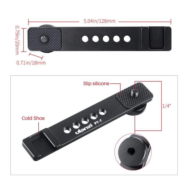 Ulanzi PT-7 cold shoe extension plate | MOJOGEAR