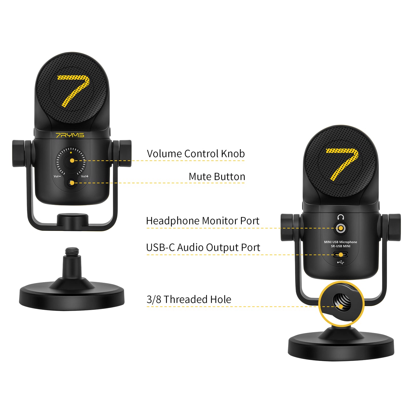 7RYMS SR-USB Mini Condensator USB Microfoon