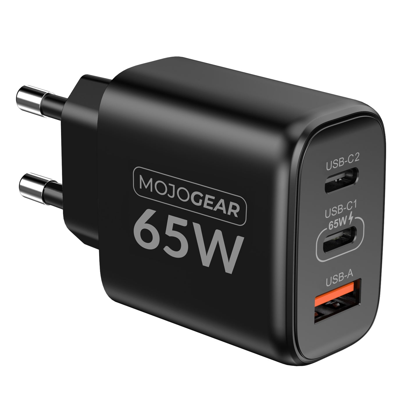 MOJOGEAR CHARGE+ 65W snellader met USB naar USB-C kabel 1,5 meter | Geschikt voor Samsung/iPhone 15/16 - Opladers