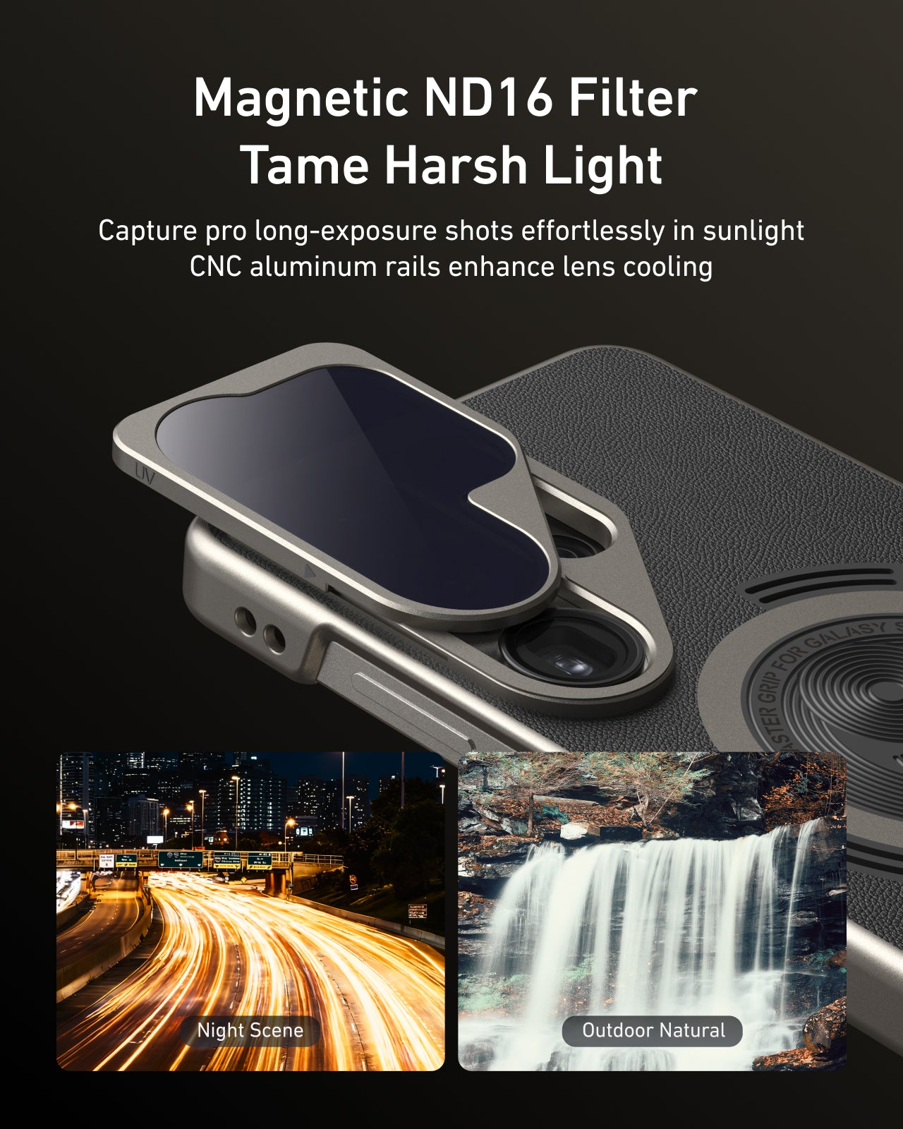 Telesin Master Grip voor Samsung S26 Ultra - Creator Combo met lamp en filter - Zwart