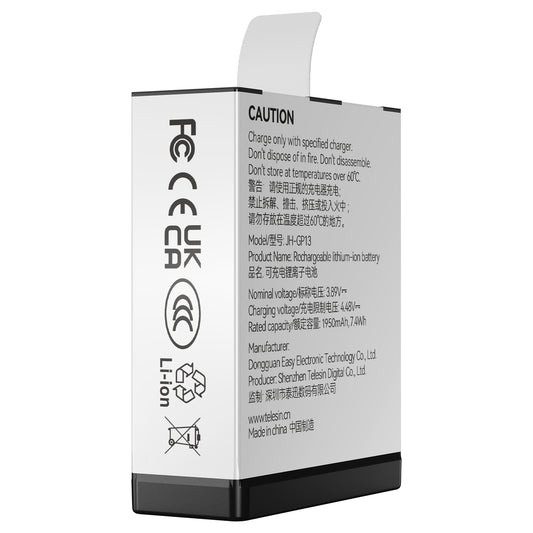 Telesin Pocket Triple Oplaadcase met 2 batterijen - voor GoPro 13 - GoPro Accu's en opladers