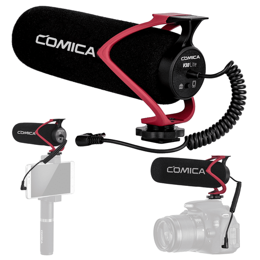 Comica CVM-V30 LITE richtmicrofoon voor camera en smartphone