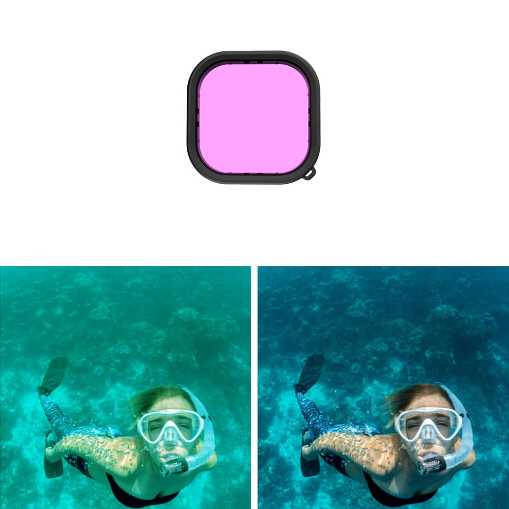 MOJOGEAR Duikfilters voor MOJOGEAR GoPro Hero 9,10,11,12 waterdichte behuizing - GoPro Onderwater-accessoires
