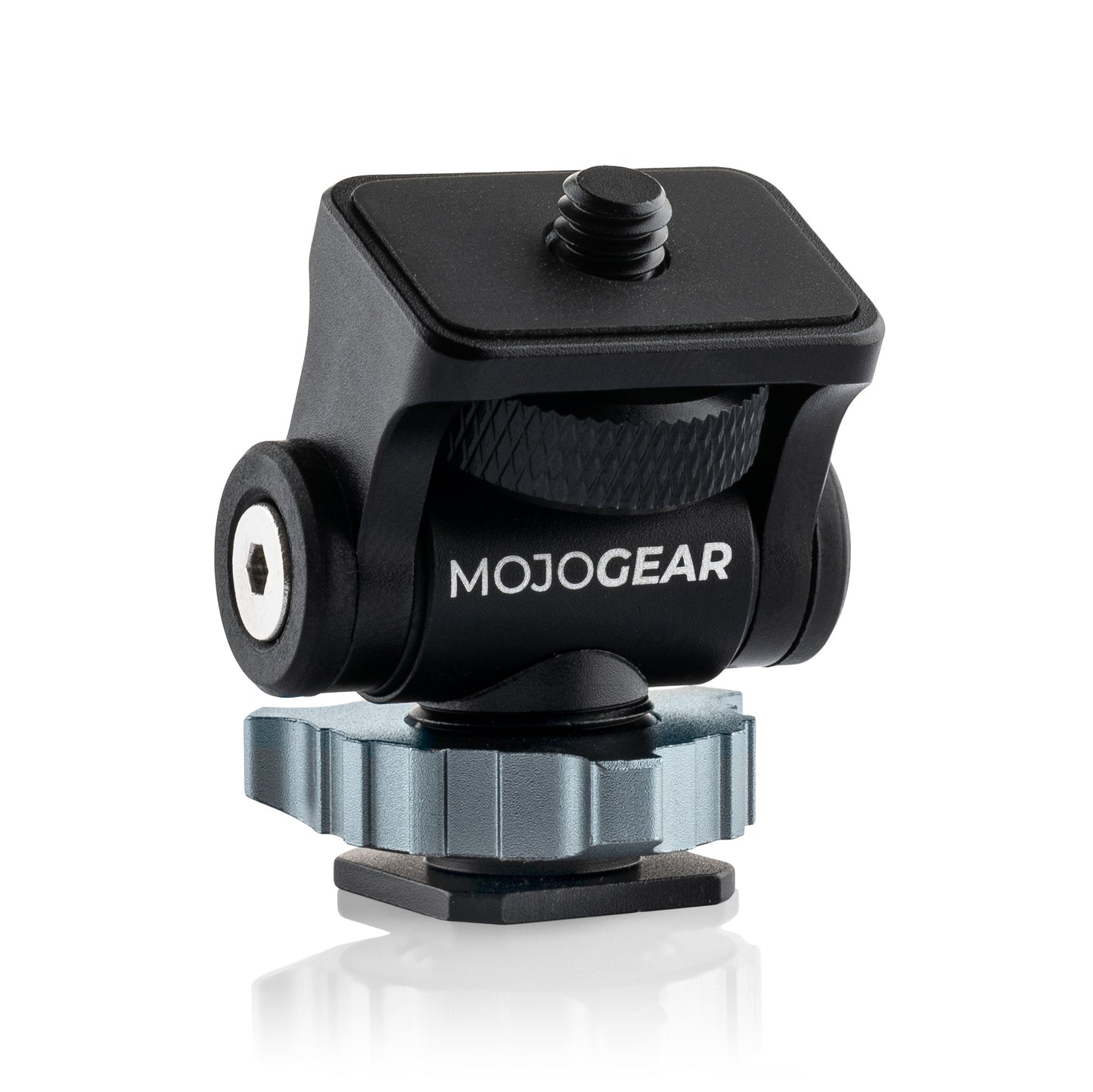 MOJOGEAR mount met cold shoe voor lamp/monitor/microfoon - Draaibaar en kantelbaar