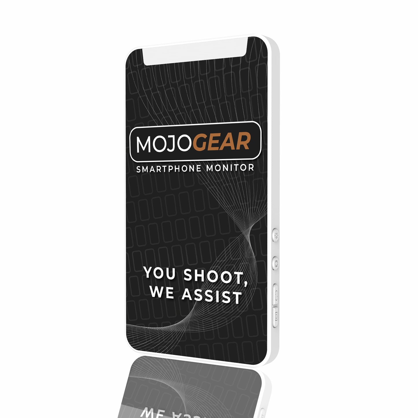 MOJOGEAR VS5 XL Selfie Vlog Monitor met Lamp - Wit