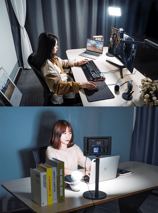 VIJIM K3 Desktop LED-videolamp voor streamen, YouTube en videobellen - Desktoplampen