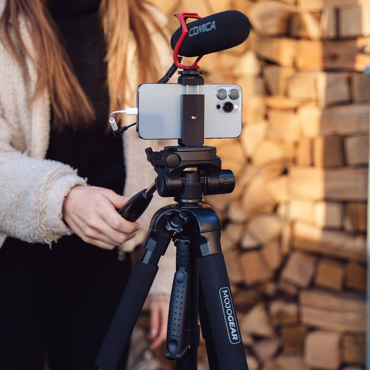 MOJOGEAR 177cm 2-in-1 camera en telefoon statief: driepoot & monopod