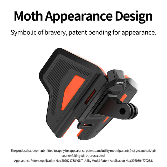 Telesin Premium Helmet Mount / helmbevestiging - Oranje - GoPro-accessoires