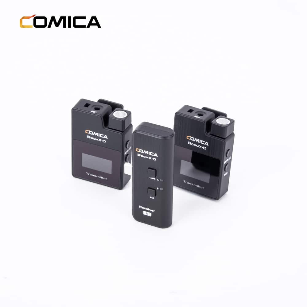 Comica BoomX-D UC2 draadloze microfoon-set met 2 zenders en USB-C-ontvanger