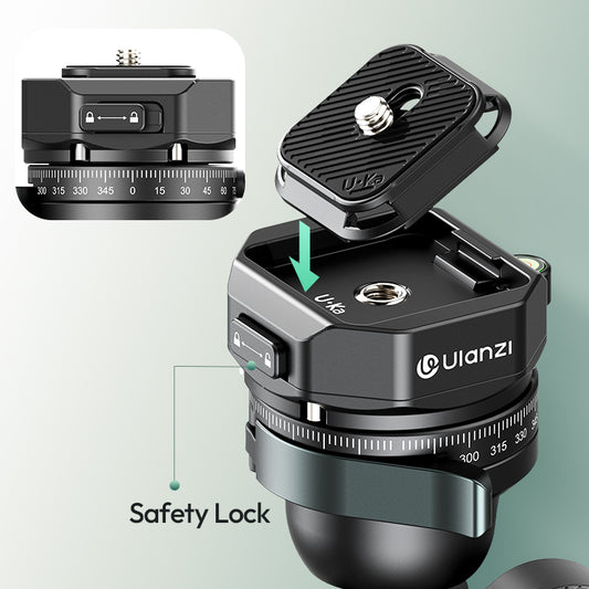 Ulanzi GlideGo JJ05 Photo Tripod met kantelbare arm - Carbon - Grote statieven