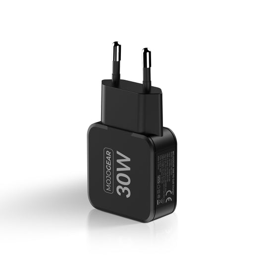 MOJOGEAR CHARGE+ Mini 30W Oplader met 2 poorten USB/USB-C - Opladers
