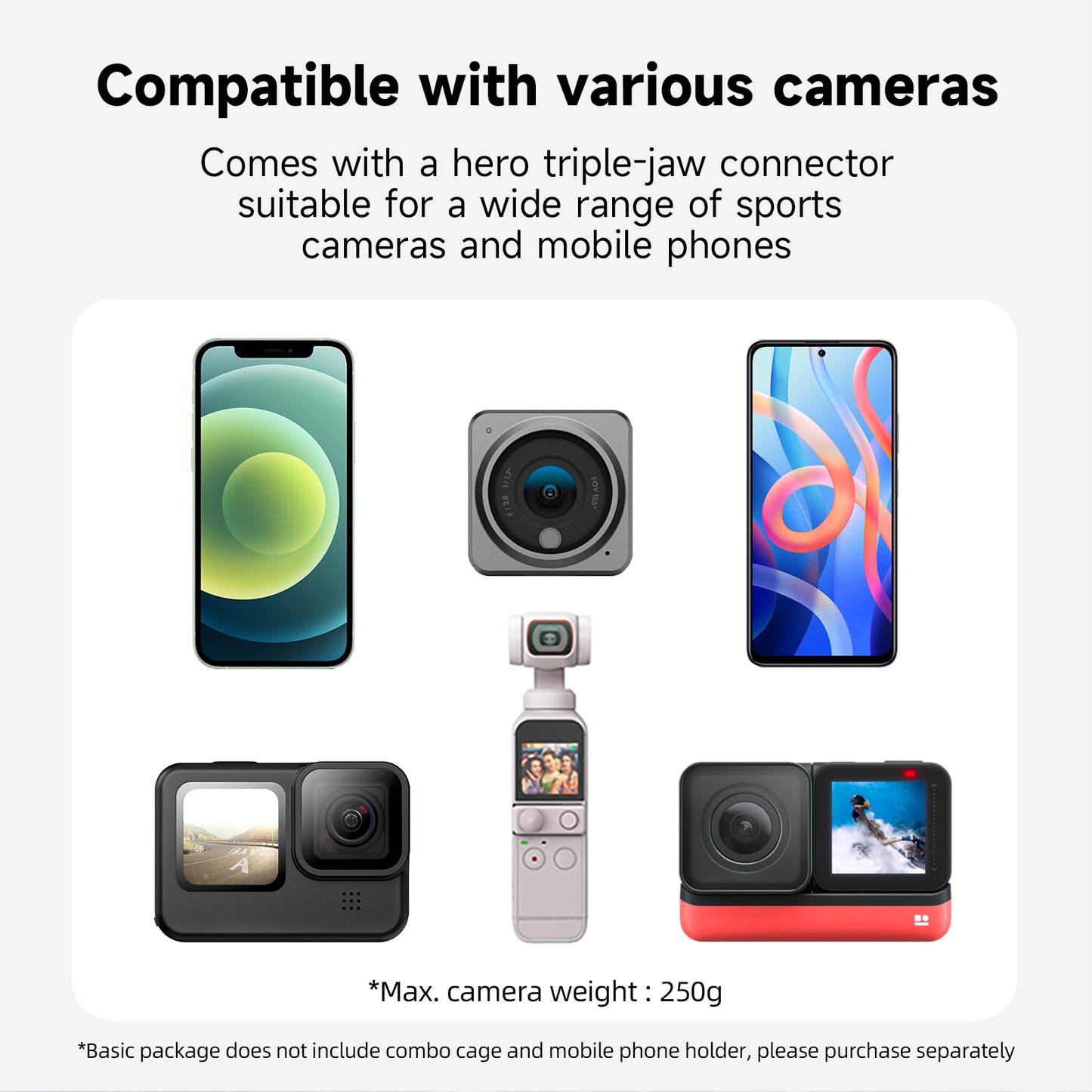 Telesin Backpack clip voor action cam - Magnetisch - Telefoonhouders