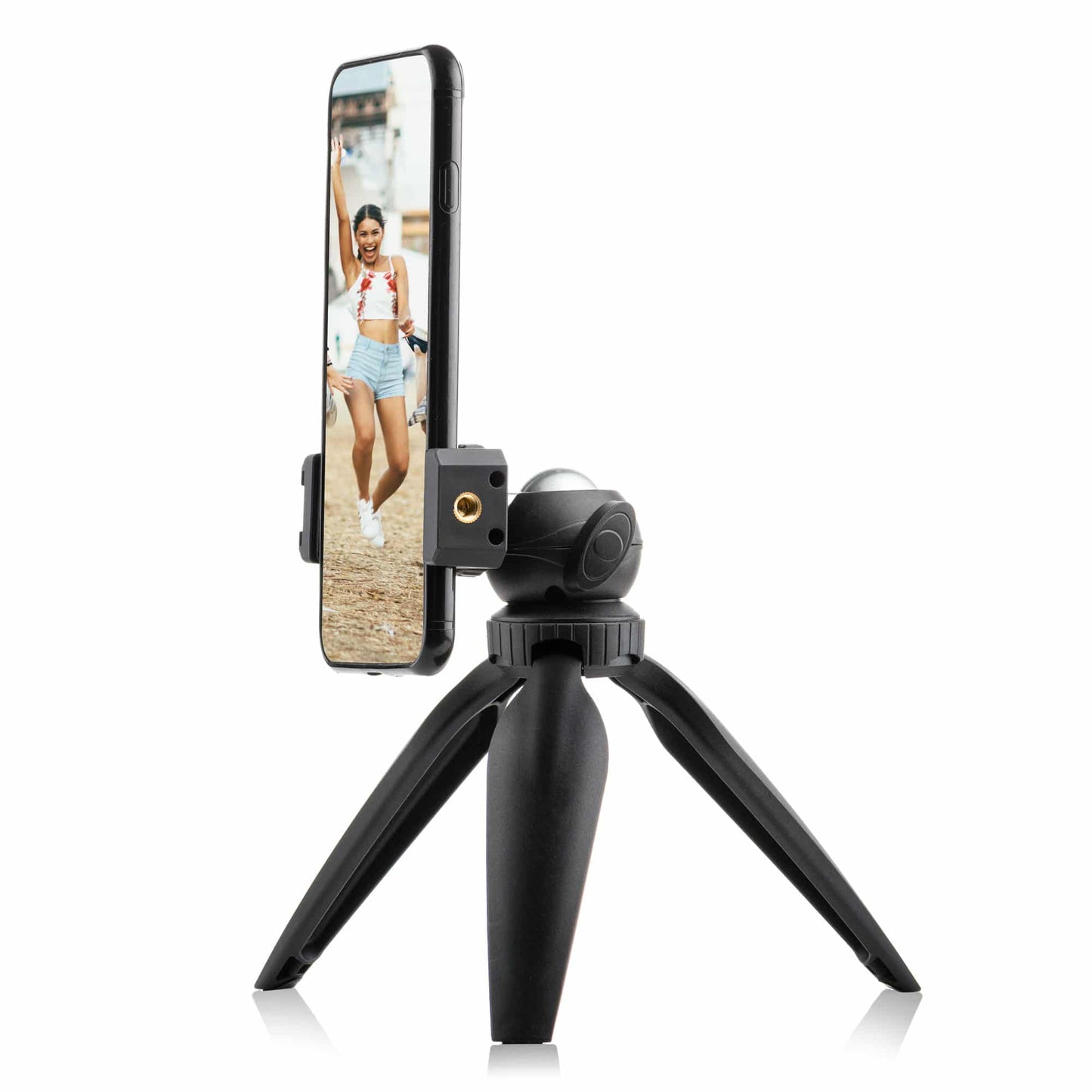 MOJOGEAR Video KIT: Mini tripod + phone holder + microphone + light