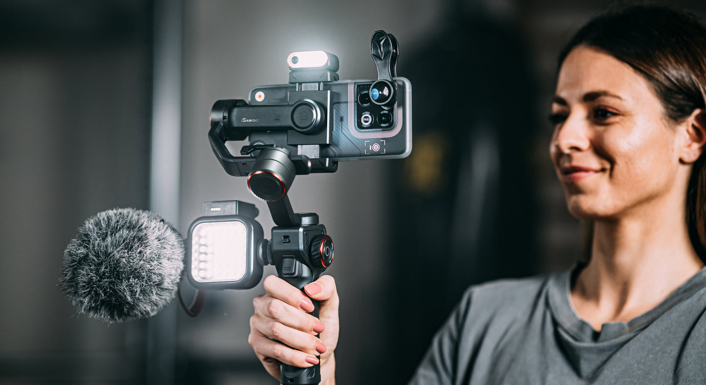 Hohem iSteady M6 Kit - premium gimbal met lampje & AI-sensor - Gimbals