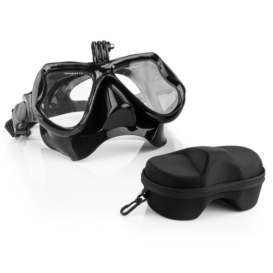 MOJOGEAR diving goggles with GoPro mount and case