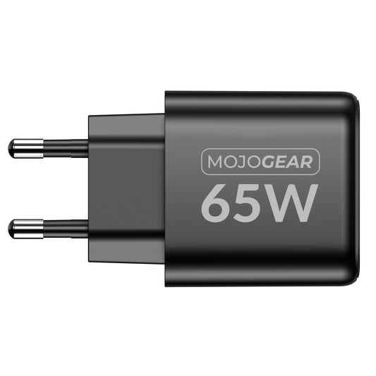 MOJOGEAR CHARGE+ 65W snellader met USB naar USB-C kabel 1,5 meter | Geschikt voor Samsung/iPhone 15/16 - Opladers