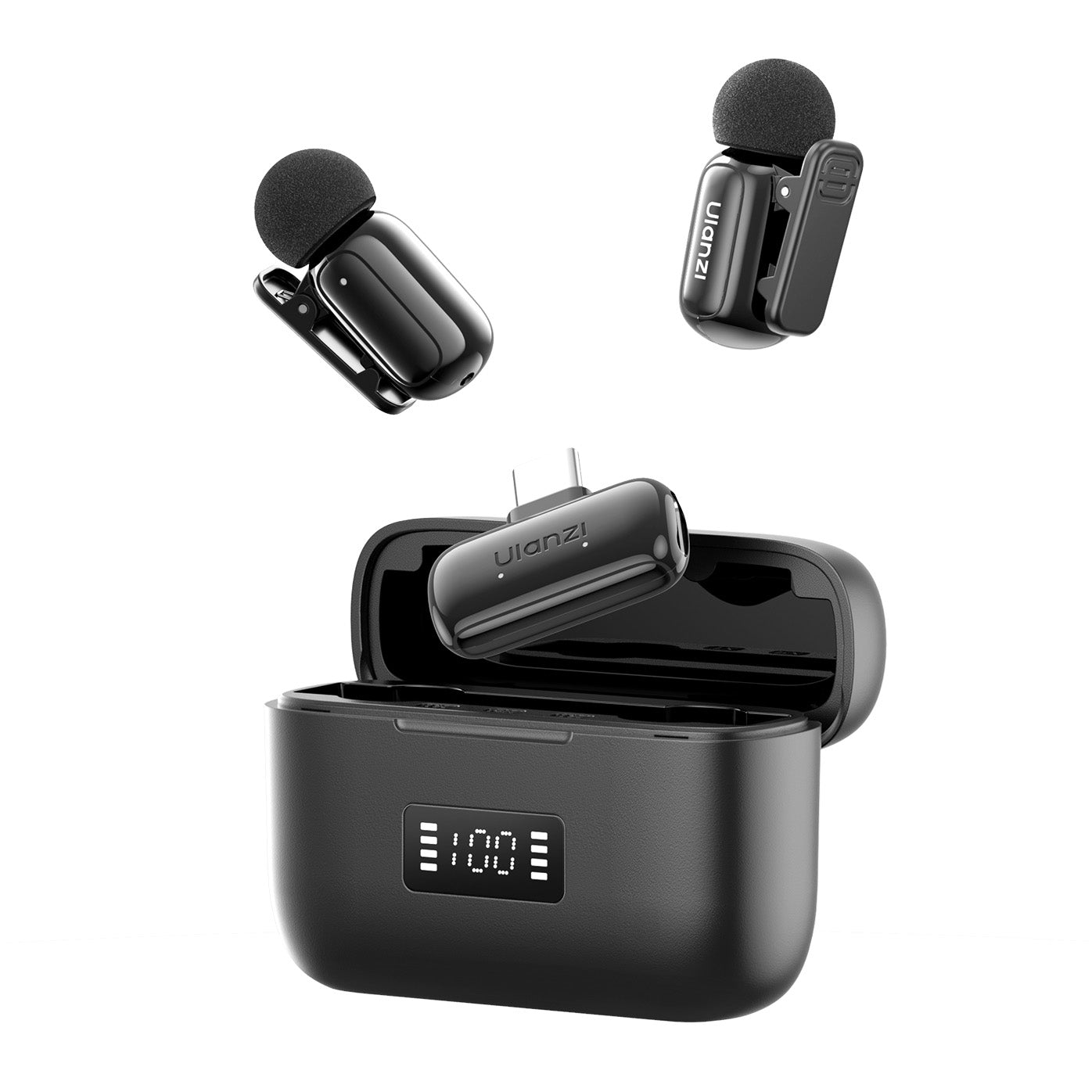 Ulanzi A200 Mini Mic draadloze microfoon USB-C - Zwart - Draadloze microfoons