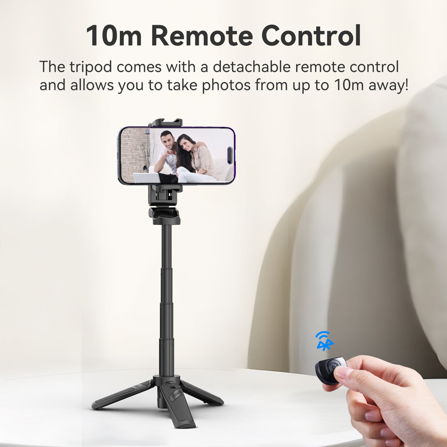 Ulanzi JJ02 Pocket selfie stick statief met bluetooth afstandsbediening - Selfiesticks
