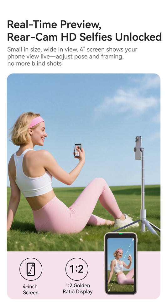 Telesin Selfie Vlog Monitor Magnetisch 4 inch - Champagne - Overige producten