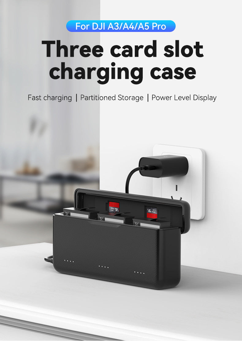 Telesin Pocket Charging Case for DJI Osmo Action 5/4/3 (3 slots)