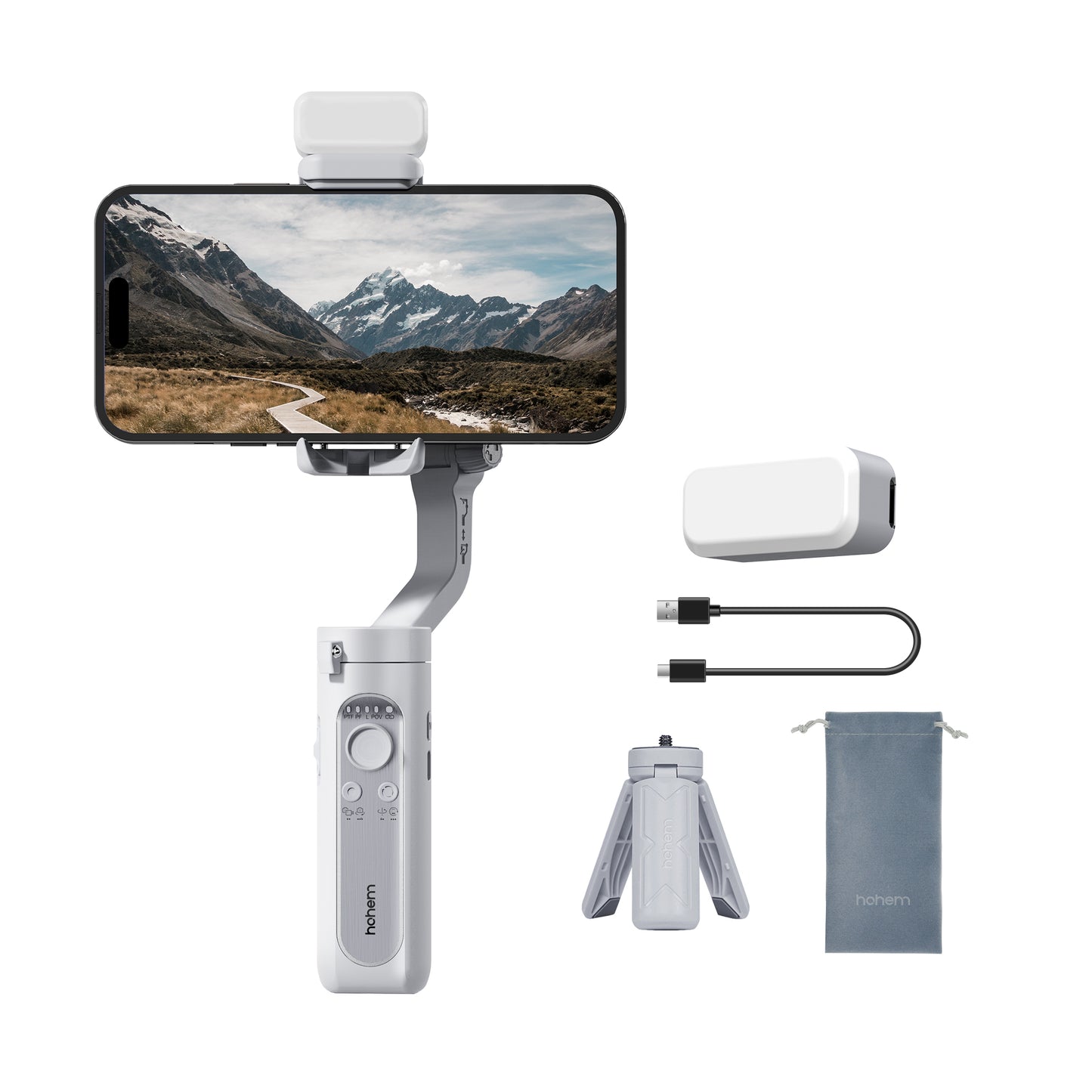 Hohem iSteady XE Kit - lichtgewicht smartphone gimbal met lampje - Gimbals