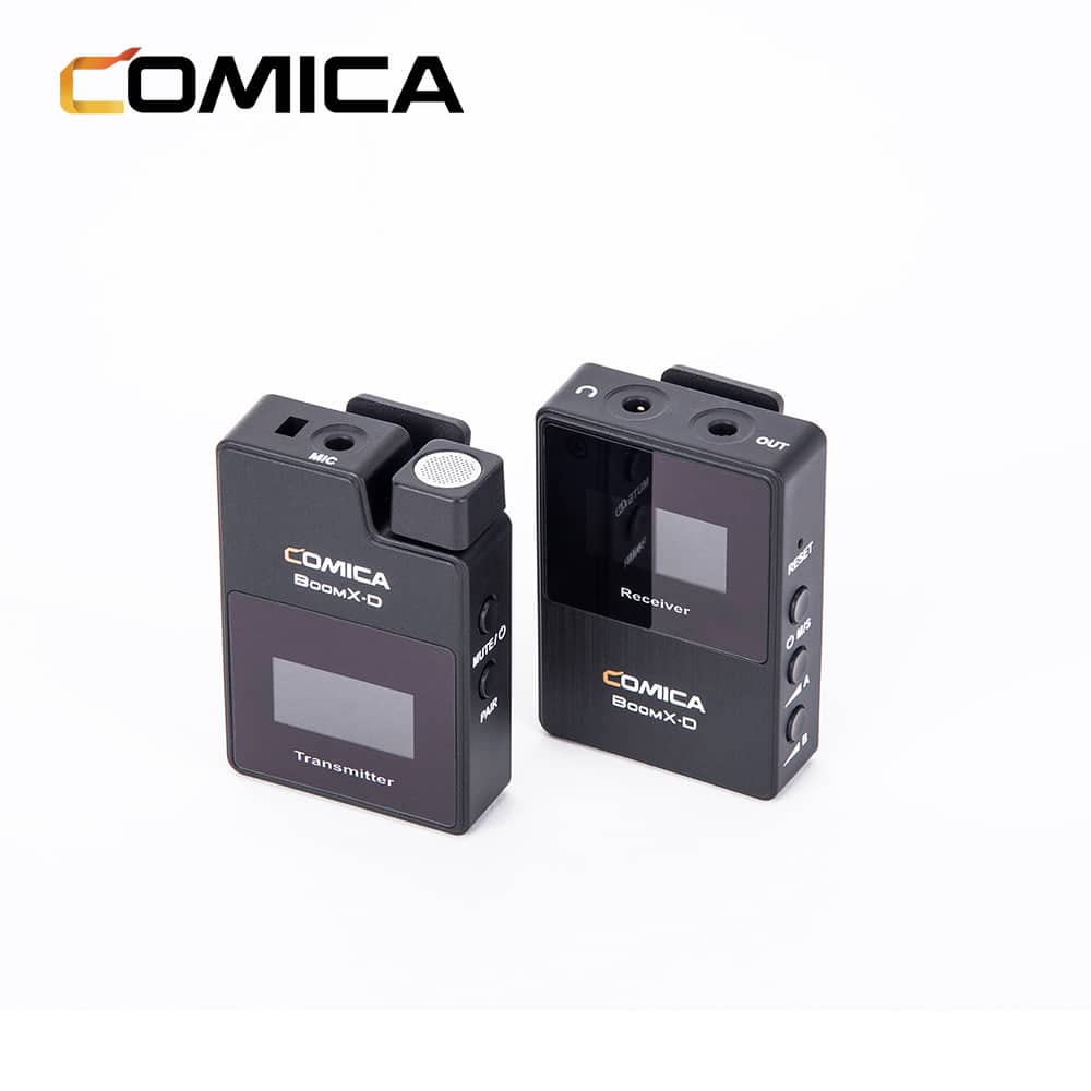 Comica BoomX-D D1 draadloze microfoon-set met 1 zender en ontvanger voor camera en smartphone