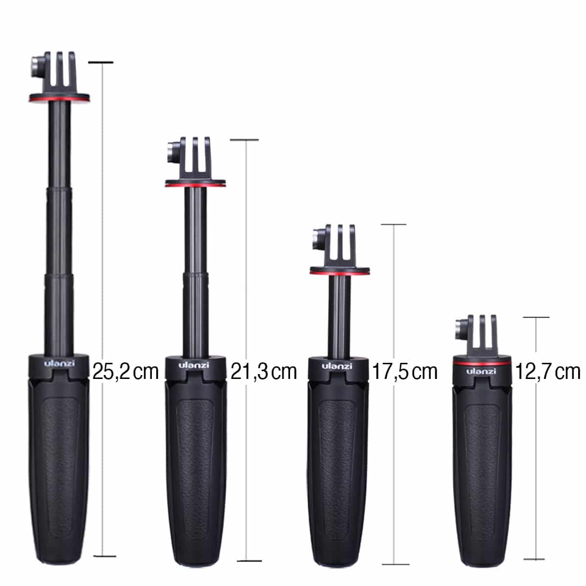 Ulanzi MT-09 GoPro vlog-statief, handgreep en selfie stick - GoPro Selfie sticks