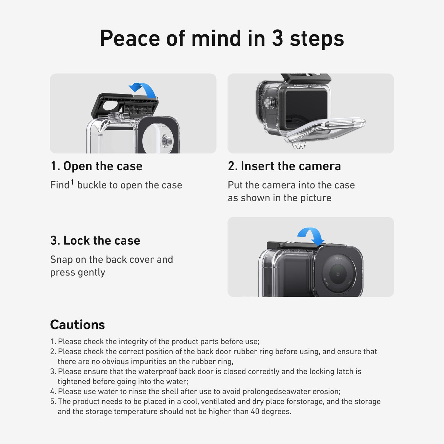 Telesin Waterproof Case voor DJI Osmo Action 6