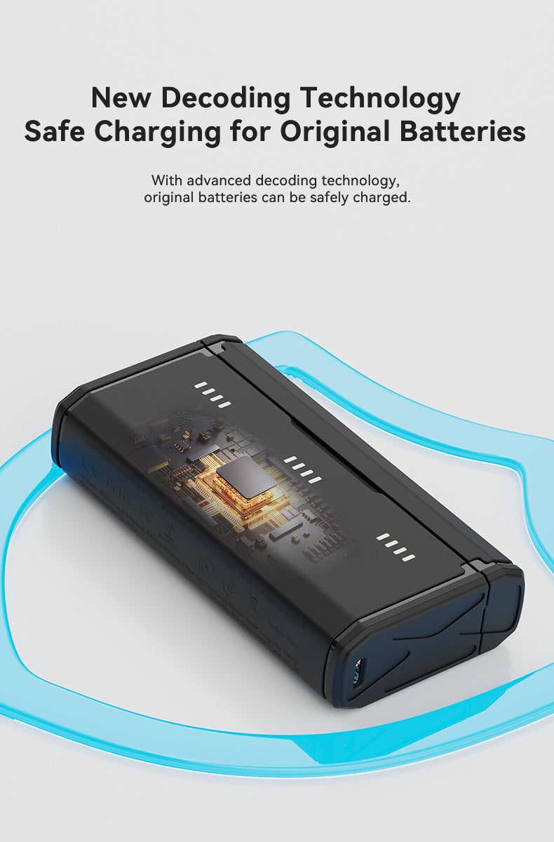 Telesin Pocket Triple Charging Case with 2 Batteries - for GoPro 13