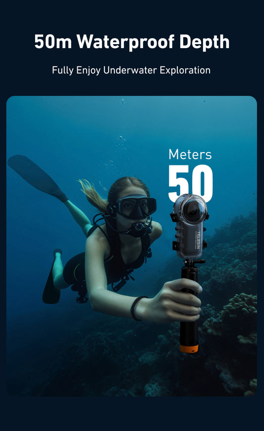 Telesin Duik Case voor Insta360 X4 Transparant - GoPro Onderwater-accessoires